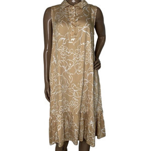 Pietro Brunelli Women’s Vittoria Floral Mini Dress Size S Beige Maternity A-Line